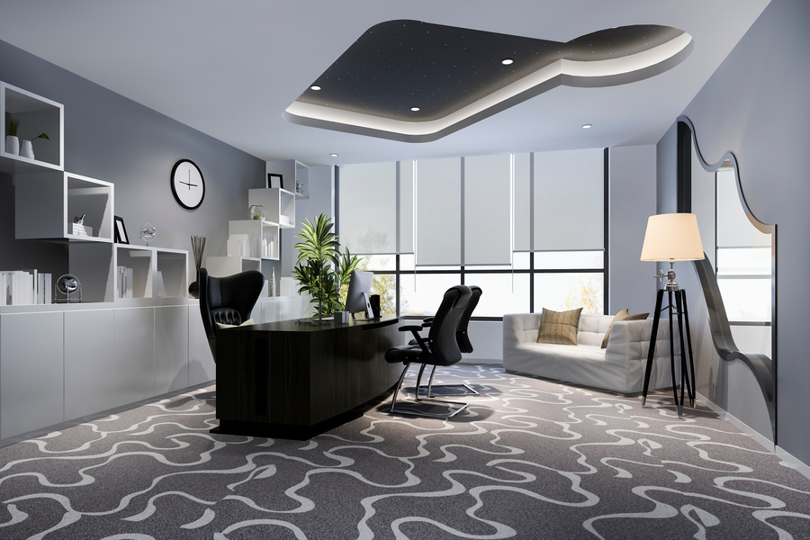 3D Rendering of Luxurious Office Space